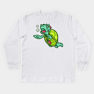 Zombie Turtle Kids Long Sleeve T-Shirt